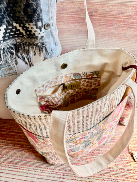 The Feather Project Tote- Needle Arts/Craft Carryall, Atenti USA Handmade