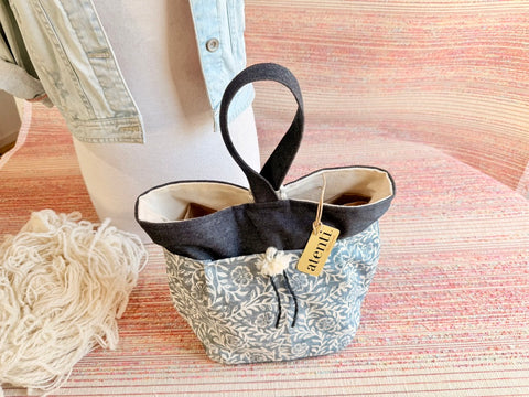 Rhapsody Tall Caddy– Handmade USA Yarn & Notions Organizer, Atenti Project Bag