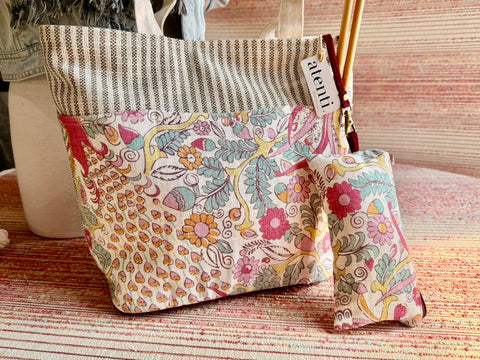 The Feather Project Tote- Needle Arts/Craft Carryall, Atenti USA Handmade