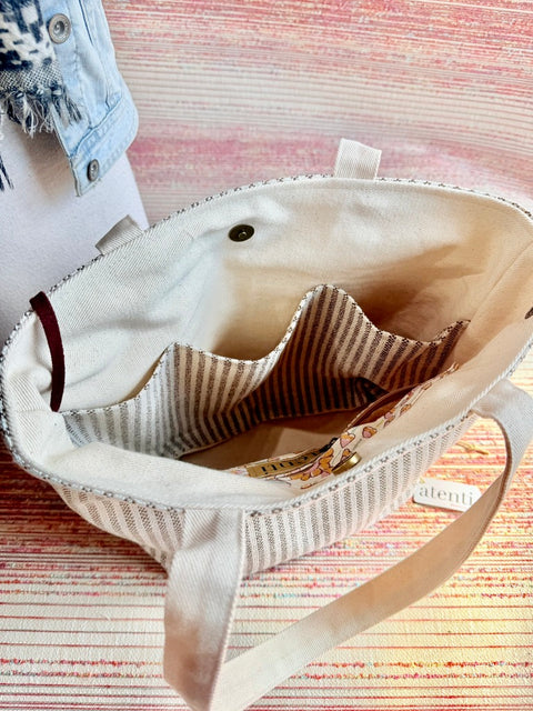 The Feather Project Tote- Needle Arts/Craft Carryall, Atenti USA Handmade