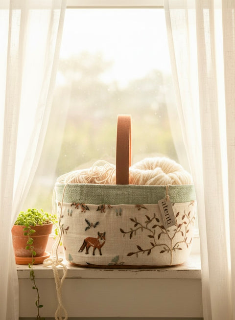 Foxy Caddy – Handmade USA Embroidered Yarn & Notions Organizer, Atenti Project Bag
