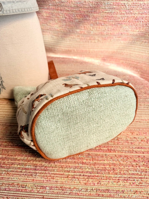 Foxy Tall Caddy– Handmade USA Floral Yarn & Notions Organizer
