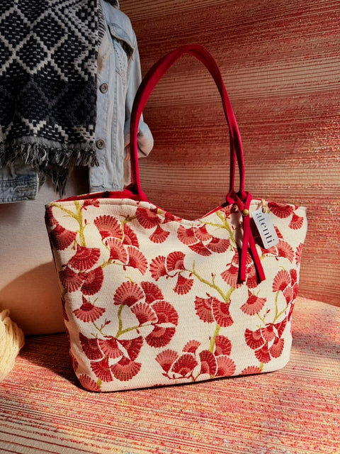 Charm Lolita, Atenti USA Handmade, Floral Shoulder Bag and Pouch Set