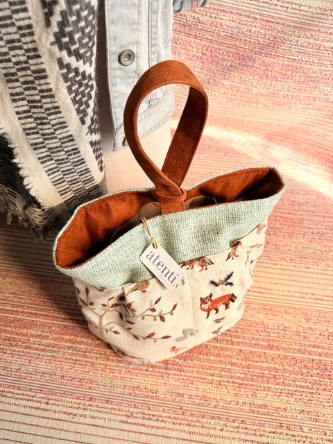Foxy Tall Caddy– Handmade USA Floral Yarn & Notions Organizer