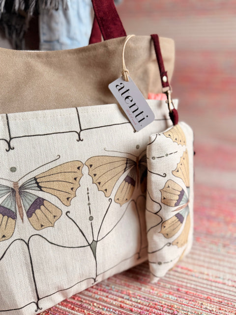 The Flutter Project Tote-Reg, Needle Arts/Craft Carryall, USA Handmade