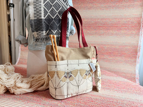 The Flutter Project Tote-Reg, Needle Arts/Craft Carryall, USA Handmade