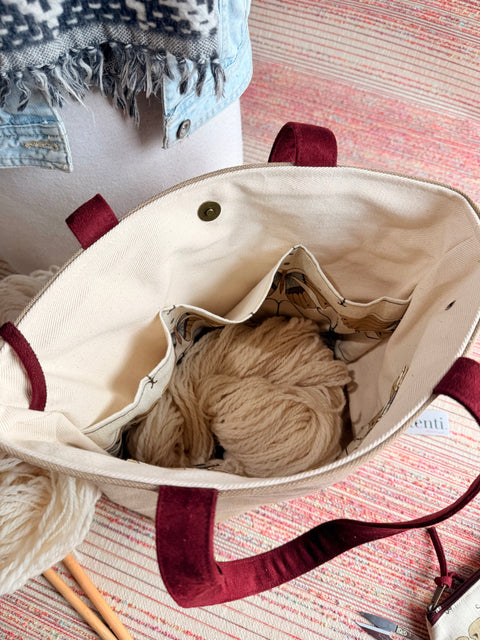 The Flutter Project Tote-Reg, Needle Arts/Craft Carryall, USA Handmade