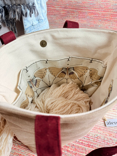 The Flutter Project Tote-Reg, Needle Arts/Craft Carryall, USA Handmade