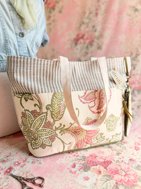 The Rosalie Project Tote-Lg, Needle Arts/Craft Carryall, USA Handmade