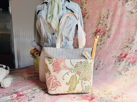 The Rosalie Project Tote-Reg, Needle Arts/Craft Carryall, USA Handmade