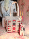 The Mr Kite Taupe Project Tote-Reg, Needle Arts/Craft Carryall, USA Handmade