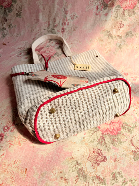 The Mr Kite Taupe Project Tote-Reg, Needle Arts/Craft Carryall, USA Handmade