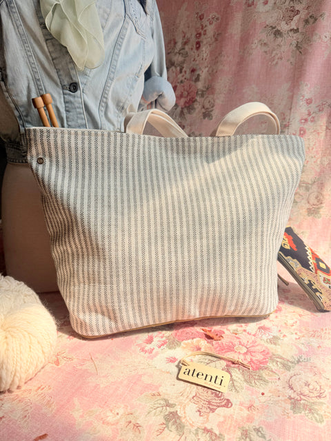 The Sew Crewel Project Tote-Lg, Needle Arts/Craft Carryall, USA Handmade