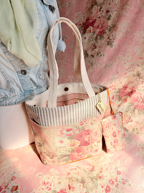 The Rosewood Project Tote-Lg, Needle Arts/Craft Carryall, USA Handmade