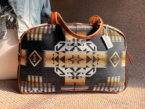 Midnight Mesa Western Overnighter Bag,  Atenti USA Handmade Weekender