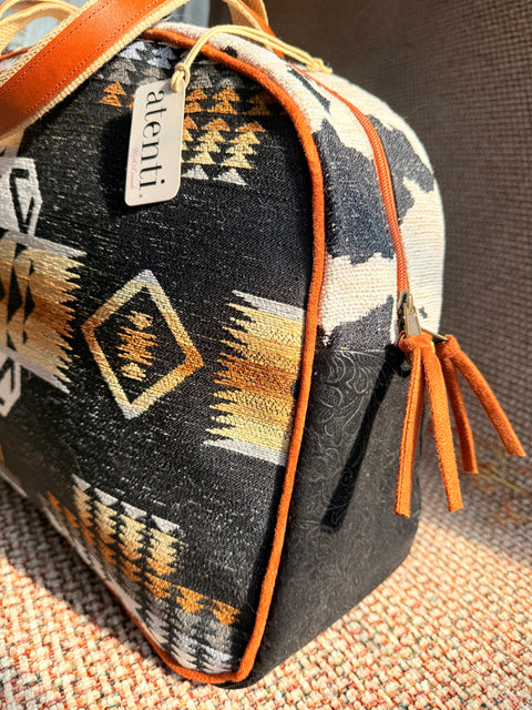 Midnight Mesa Western Overnighter Bag,  Atenti USA Handmade Weekender