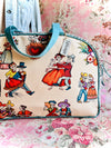 Dia de Los Muertos Overnighter – Handmade Weekender Bag, Durable Canvas with Teal Accents