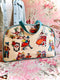 Dia de Los Muertos Overnighter – Handmade Weekender Bag, Durable Canvas with Teal Accents