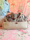 Atenti Vintage Rose Overnighter –Tapestry/Sherpa | Handmade USA Travel Bag for Knitters, Makers & Gift Shoppers
