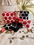 Spot on Night and Rose Accessories Pouch and Matching Eyeglass Case Set