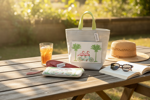 Flamingo Hope Basket– Atenti USA Handmade Embroidered Floral Knitting & Crochet Tote