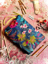Flora Grand Pouch - Atenti USA Made Embroidery Floral