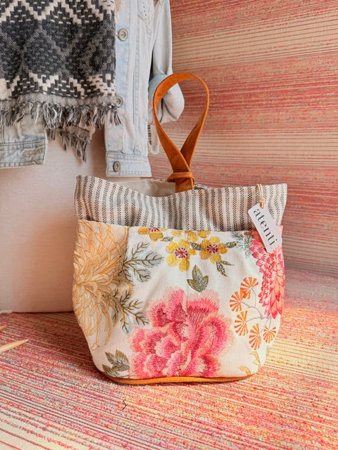 Primrose Tall Caddy– Handmade USA Floral Yarn & Notions Organizer