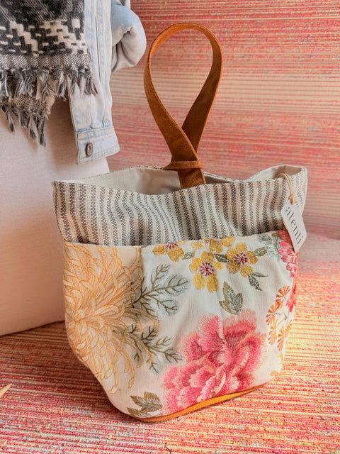 Primrose Tall Caddy– Handmade USA Floral Yarn & Notions Organizer