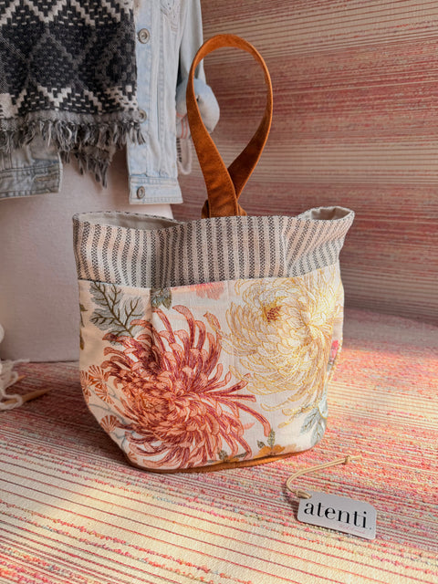 Primrose Tall Caddy– Handmade USA Floral Yarn & Notions Organizer