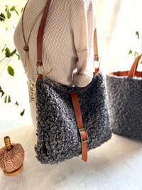 Curly Cute Charcoal Soft Tote