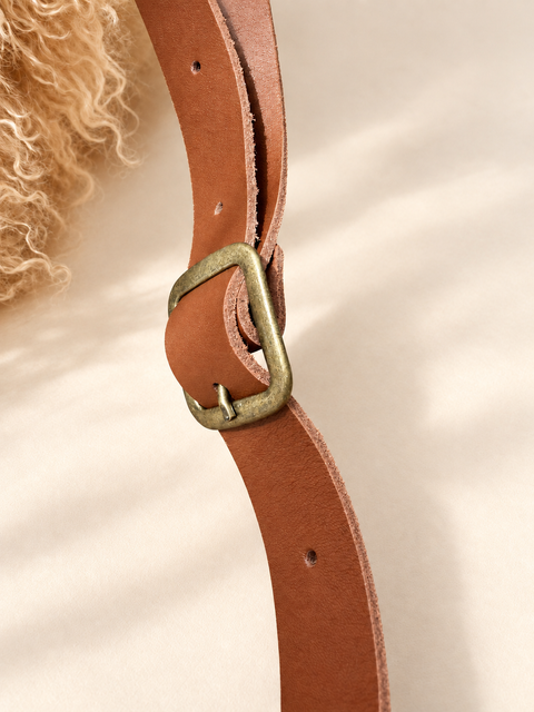 Butterscotch Buddy Bag Atenti USA Handmade,  Faux Fur Carryall Leather Handle with Crossbody Strap