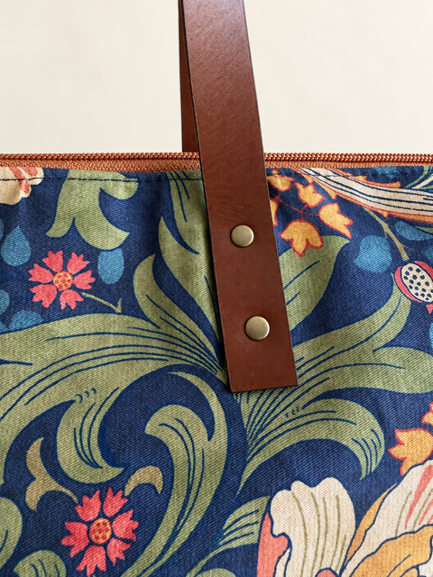 Legend Buddy Bag Atenti USA Handmade Floral Carryall Leather Handle with Crossbody Strap