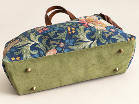 Legend Buddy Bag Atenti USA Handmade Floral Carryall Leather Handle with Crossbody Strap