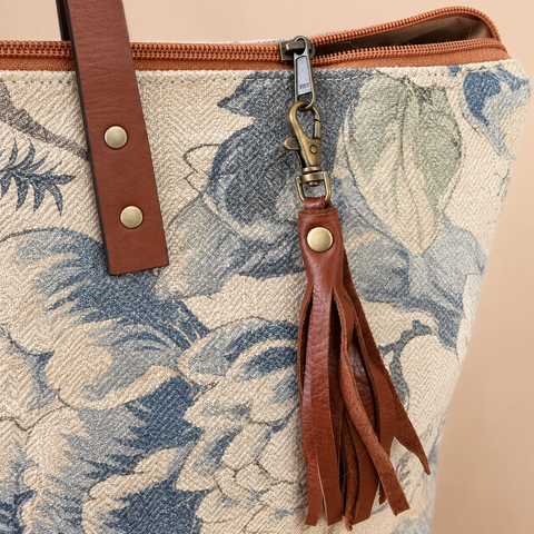 Umbra Buddy Bag Atenti USA Handmade, Floral Carryall Leather Handle with Crossbody Strap
