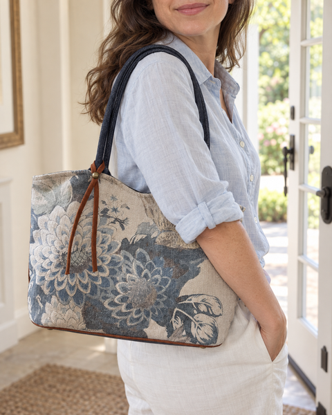 Umbra Lolita, Atenti USA Handmade, Floral Shoulder Bag and Pouch Set