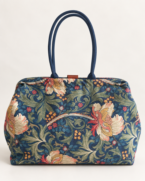 Legend Pioneer Atenti - USA Handmade Atenti Metal Snap Frame Large Carpet Shoulder Bag
