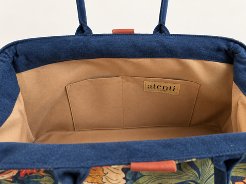 Legend Pioneer Atenti - USA Handmade Atenti Metal Snap Frame Large Carpet Shoulder Bag