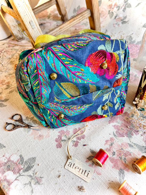 Flora Bon Bucket, –Handmade USA Knitting & Crochet Tote