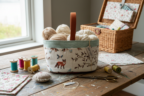 Foxy Caddy – Handmade USA Embroidered Yarn & Notions Organizer, Atenti Project Bag