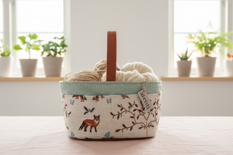 Foxy Caddy – Handmade USA Embroidered Yarn & Notions Organizer, Atenti Project Bag