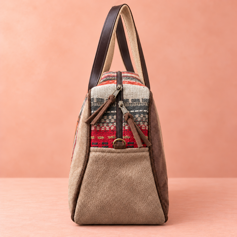 Tapestry Patchwork Overnighter – Atenti USA Handmade Tapestry Weekender & Knitting Bag - Atenti 