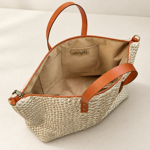 Silver Snake Buddy Bag Atenti USA Handmade Lux Carryall Statement Accessory Leather Handle + Crossbody Strap