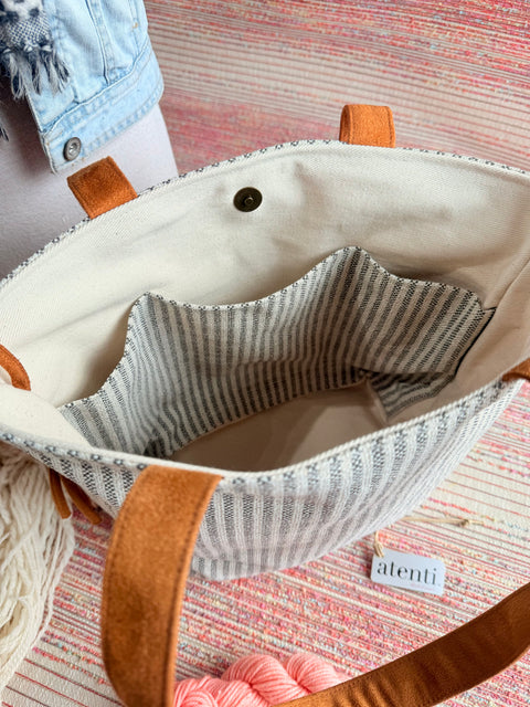 The Primrose Project Tote-Reg, Needle Arts/Craft Carryall, USA Handmade