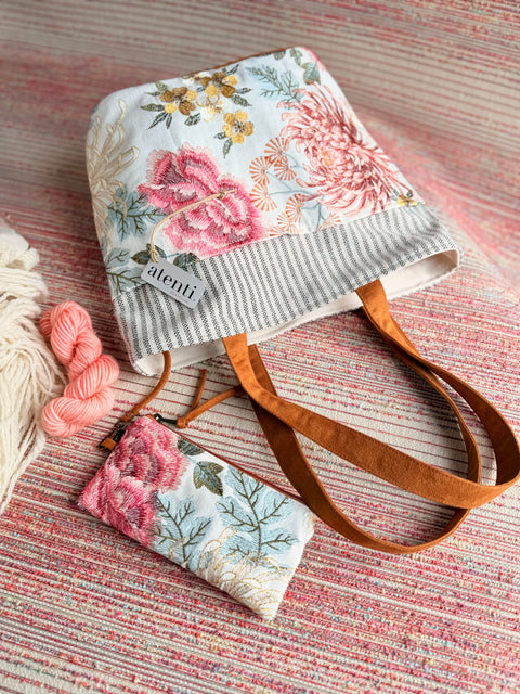 The Primrose Project Tote-Reg, Needle Arts/Craft Carryall, USA Handmade