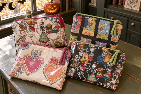 Trick Or Treat Zipper Bag Set, Halloween Accessory Pouch by Atenti  | USA Day Of The Dead !