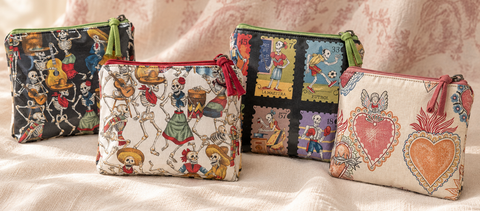 Trick Or Treat Zipper Bag Set, Halloween Accessory Pouch by Atenti  | USA Day Of The Dead !